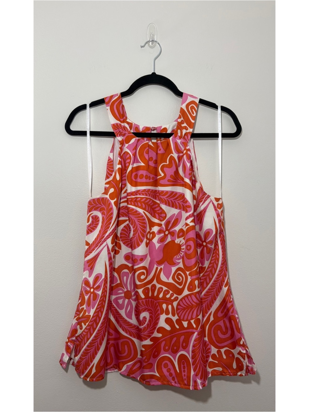 Skirtin Around paisley floral 100% silk A-line sleeveless blouse (size 12)